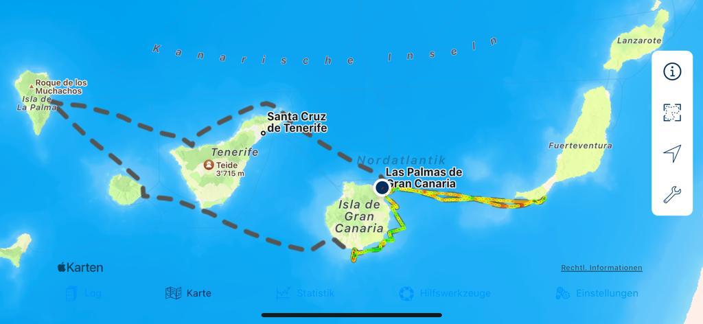 Meilentörn Segelboot Kanarische Inseln Nov 2023