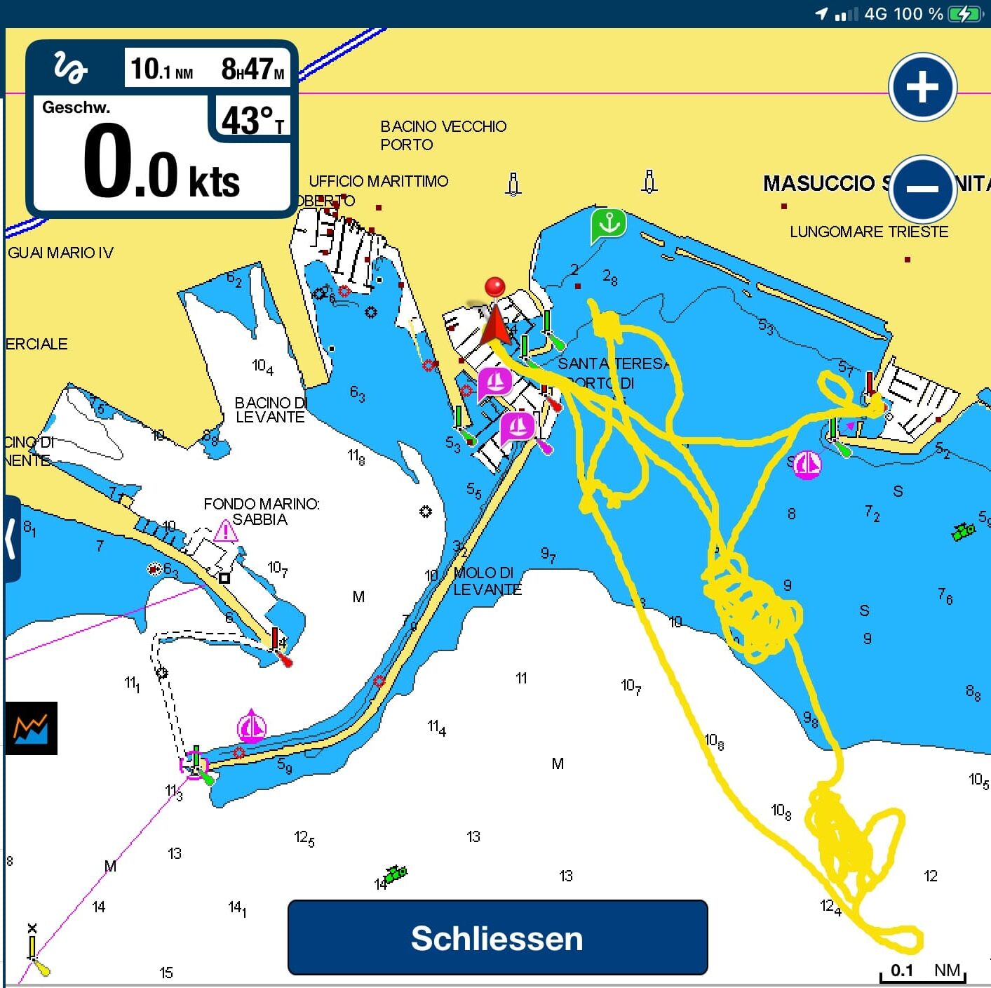 Meilentörn Motorboot